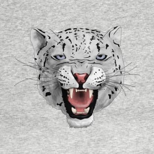 Snarling Snow Leopard T-Shirt